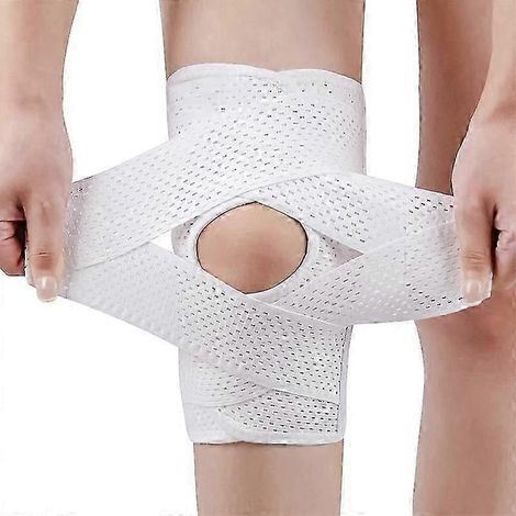 Ginocchiere compressione rinforzato con stabilizzatori laterali, traspirante e regolabile, per alleviare il dolore e favorire il recupero dopo l'infortunio di artrite. (1/5)
