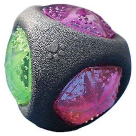 QORVA-Jouet pour chien avec lumière LED et couineur, balles pour chien, jouet pour chien, balle de jeu pour chien, brille dans des couleurs changeantes