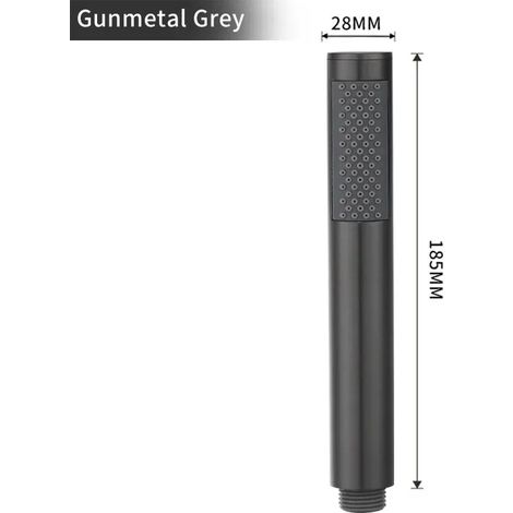 (Grey Shower) Pommeau de douche à main en laiton brossé doré, douchette de bain noire mate, pommeau de douche effet pluie blanc, finition chromée économique (1/4)