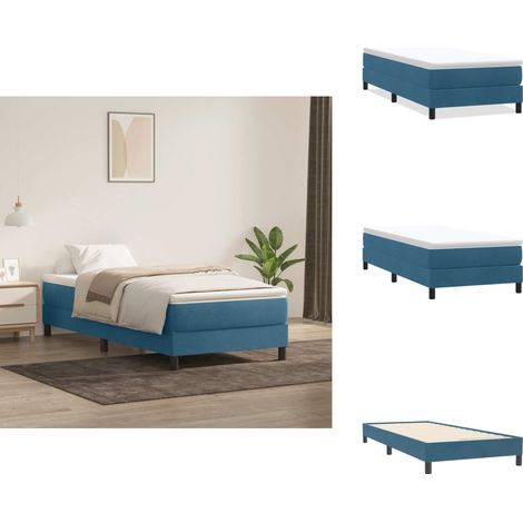 Sommier à lattes de lit sans matelas bleu foncé 90x220 cm - Sommier À Lattes De Lit - Sommiers À Lattes De Lit - Lit - Meuble De Chambre À Coucher (1/5)