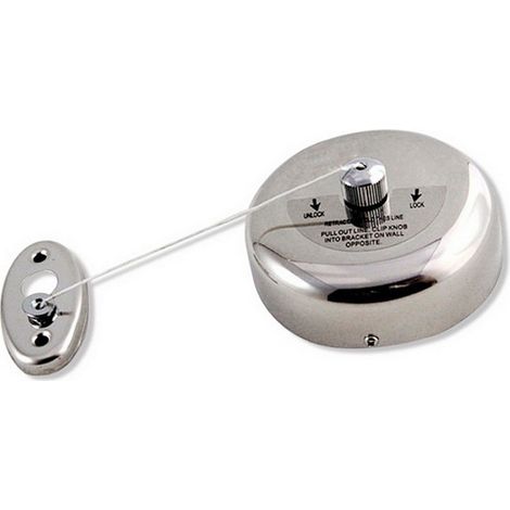 Corde à linge réglable, corde à linge rétractable portable en acier inoxydable sans poinon (1/4)