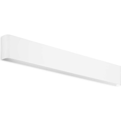 Applique Moderna Delta Metallo Bianco Led 19,5W 3000K Luce Calda