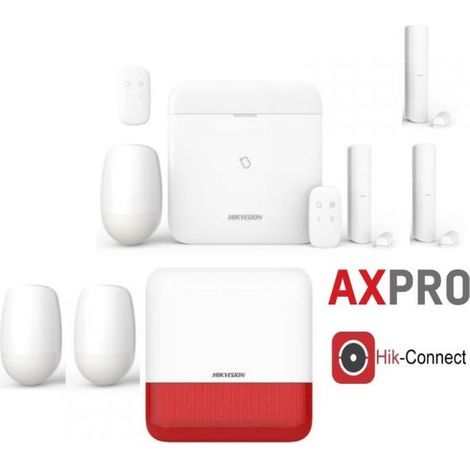 KIT ALLARME 96 HIKVISION AXPRO GSM ANTIFURTO CASA SENZA FILI SIRENA WIRELESS APP