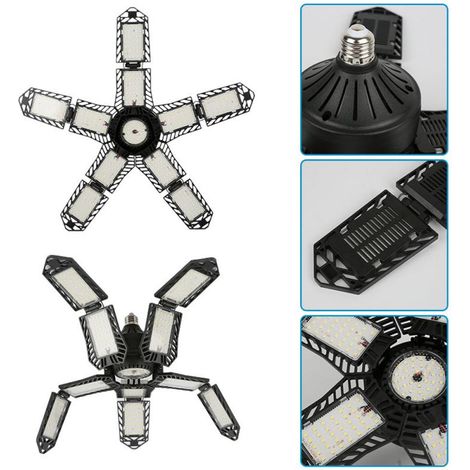 Projecteur LED 11 LED pour garage, éclairage industriel et minier 10+1 LED, éclairage d'usine, éclairage d'entrepôt, modèle noir (1/5)