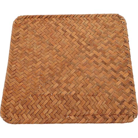 Set de Table Tissé en Herbe Marine Antidérapant 20x20 Cm Tapis de Table Isolant Thermique Style Rétro (1/5)
