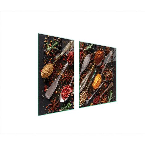 GLASSCHUTZPLATTE FÜR HERD 90x52 SPICES (1/5)