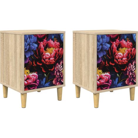 Maison Exclusive - Armadio da Notte KIEL 2 pz Rovere Sonoma 36 x 33 x 50 cm (1/5)