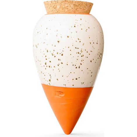 Olla Pépin en terre cuite finition blanc grainé (1/4)