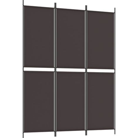 Cloison de séparation 3 panneaux Marron 150x200 cm Tissu vidaXL
