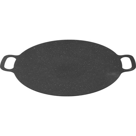 Poêle à griller coréenne ronde en fonte antiadhésive avec revêtement en pierre médicale, bonne isolation, avec sac de rangement Oxford, 28 cm / 11 pouces (1/5)