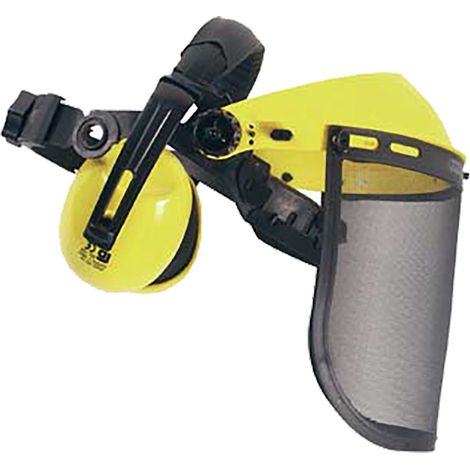 Visier mit Mesh-Screen und Mesh-Screen-Kopfhörern
