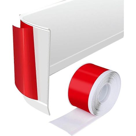Plinthe murale en vinyle, moulure de finition flexible auto-adhésive en caoutchouc de 10 cm (4 po), 10 cm x 6 m (20 pi). (1/5)