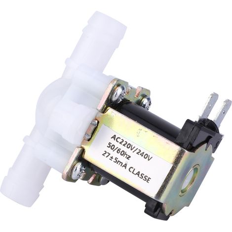 Électrovanne G3/8 OD12mm en plastique, normalement fermée, pour l'arrivée d'eau, 220 V/240 V CA. (1/5)