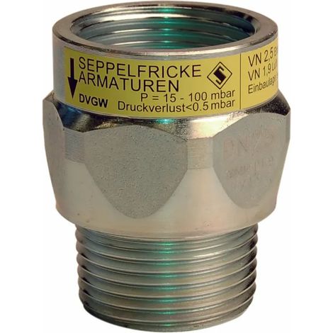 Seppelfricke SEPP Gas Gasströmungswächter Typ K i/a Rp1"xR1" (DN25) 2,5m³/h Typ 5444, 0210375