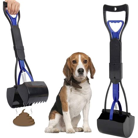 Pelle à déjections pour Animal Domestique, ramasse crotte, 45 cm Pouce Long Manche Solide Pince dentelée Nettoyage Pickup déjections Canines Clip pour extérieur/intérieur pour Chien et Chat (1/5)