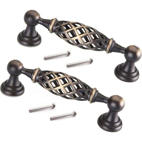 Stück Metall-Vogel-Schubladengriffe, Käfig-Schrankgriff, Möbelgriff in Antikbronze, Hohl-Schubladengriff, für Küchenschränke, Schubladen und Schränke mit geschlossenen Türen (1/4)