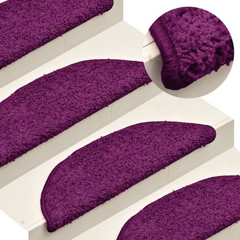 Stair Mats 30 pcs 56x17x3 cm Pink Half Round vidaXL