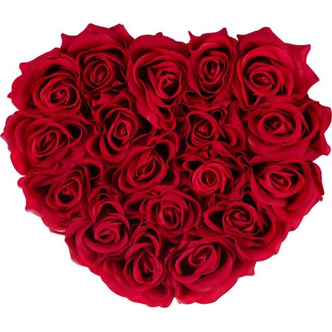 Scatola di fiori a cuore 13 x 21 x 19 cm decorativa romantica per matrimonio San Valentino in cartone nero 130006304