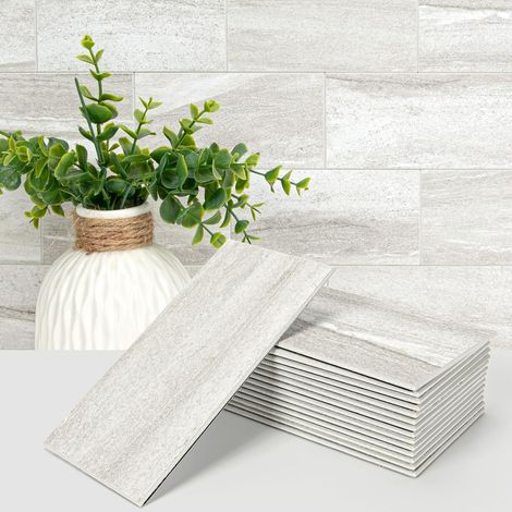 Lot de 102 Carreaux de Dosseret Imperméables en PVC épais à Coller (1/5)