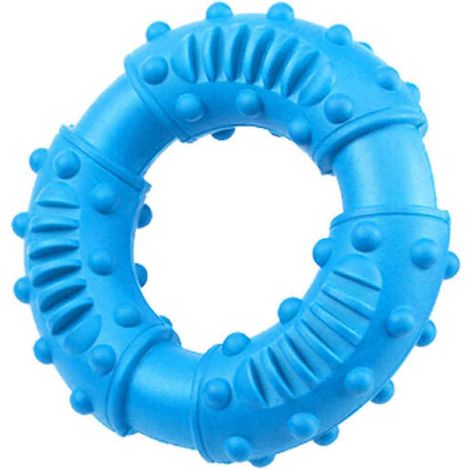 Jouet pour chien ultra-résistant pour les gros macheurs - jouet pour chien pratiquement indestructible en caoutchouc naturel(bleu) (1/5)