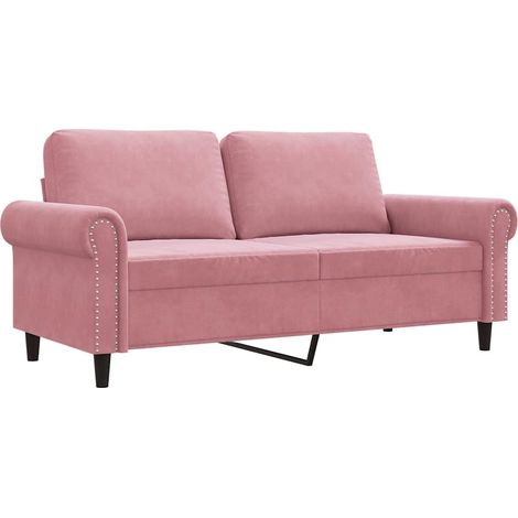 Canapé  Sofa à 2 places Rose 140 cm Velours