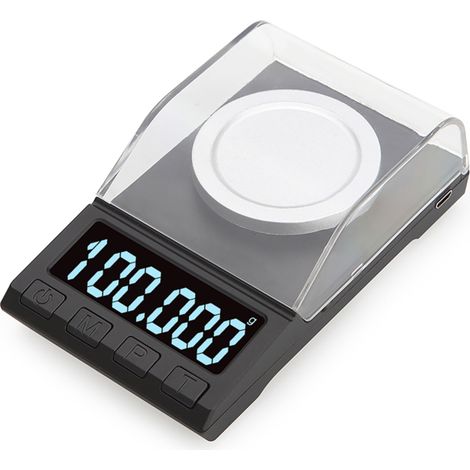 Balanza digital portátil para joyería de oro, balanza para polvo, minibalanza electrónica de bolsillo, balanza digital profesional para miligramos, alta precisión 100 g x 0,001 g DH-8068 (1/5)