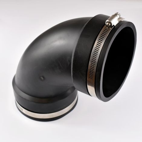 Flexibler Rohrverbinder, PVC Elastomer, Rohrbogen 90mm