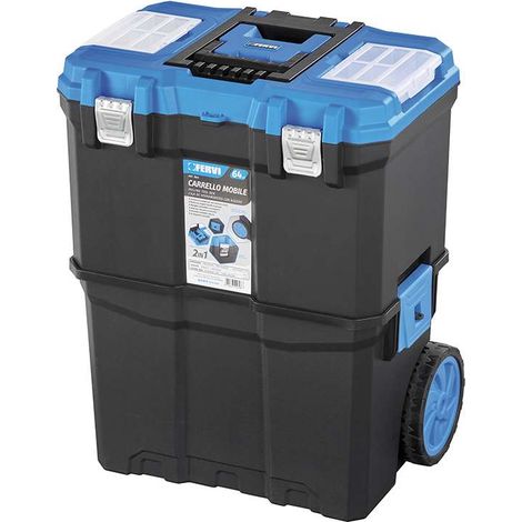 Fervi Carrello Mobile 2in1 con Organizer Estraibili 330x625x485 h mm (1/3)