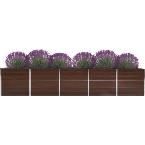 Maison Exclusive - Garten-Hochbeet Verzinkter Stahl 400×80×77 cm