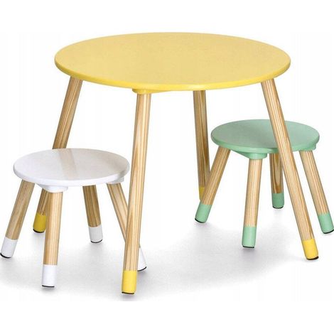 Zeller Conjunto de Muebles Infantiles pastel MDF y pino FSC