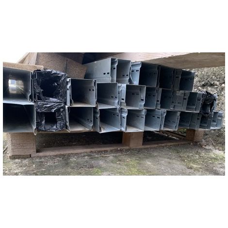 Lot de 144m de Goulotte métallique GRS 96x96x1mm SZ (48 longueurs de 3m) sans couvercle TOLMEGA 027063 (1/4)