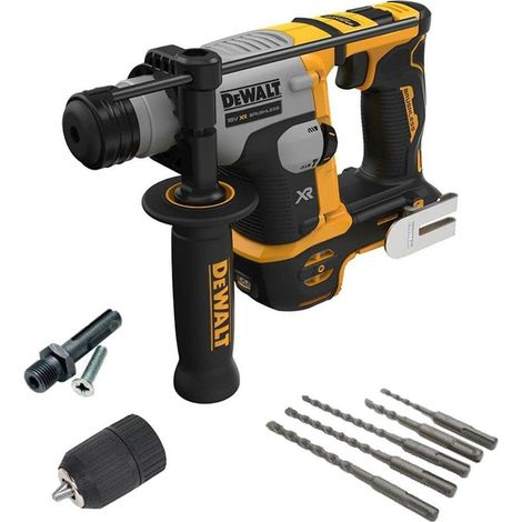 Dewalt DCH172N 18v Ultra Compact Brushless SDS Hammer Drill + Chuck + Bits