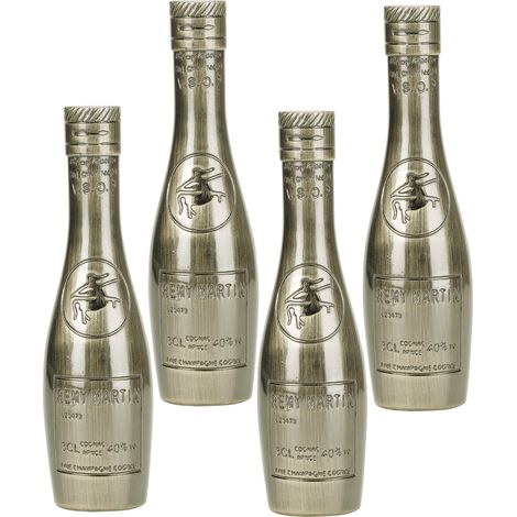 Ensemble de 4 poignées de porte rétro en alliage de zinc, forme bouteille de vin, pour placard, tiroir, finition bronze antique (1/5)