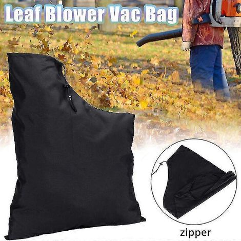 Broyeur de gazon Souffleur de feuilles robuste en polyester avec fermeture éclair Noir (1/5)