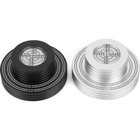 Poids pour disque vinyle LP - Pince à disque - Niveau à bulle - Stabilisateur de vibrations - Accessoires pour platine vinyle - Noir (1/5)