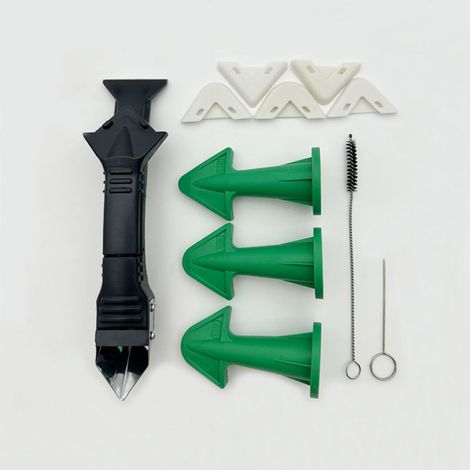 Kit de buses de finition pour joints silicone, 3 profils + outils de nettoyage (1/4)