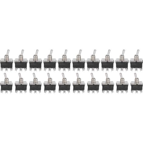 BERM@ Lot de 20 interrupteurs à bascule BEM-1321 avec voyant LED, câble de 1,8 m, 2 niveaux marche/arrêt, 15 A, 250 V CA (1/5)