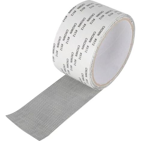 Ulisem Ruban Adhesif Reparation Moustiquaire - Patch Repare Moustiquaire Réparation de Fenêtre Kit de Moustiquaire Adhesive Reparation Réparer Moustiquaire 5 x 2m (gris) (1/5)