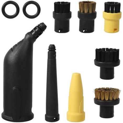 Pour Nettoyeur Vapeur Karcher Sc1 Sc2 Sc3 Sc4 Sc5,Y Compris Buse Courbée Allongée,Brosse Ronde,Buse Pour Crevasses,Joint,Buse Allongée,Buse Courbée,Accessoires De Rechange Pour Karcher-10pcs (1/4)