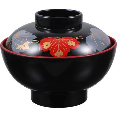 Traditionelle japanische Suppenschüssel mit Deckel, ideal für Nudeln, Ramen und Reis. – 11,9 x 11,9 x 9 cm (1/3)