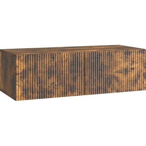 vidaXL Mobile Porta TV da Muro Rovere Fumo 98 x 41 x 30 cm