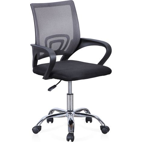 Chaise de bureau pivotante modèle Vita noir/gris (1/2)
