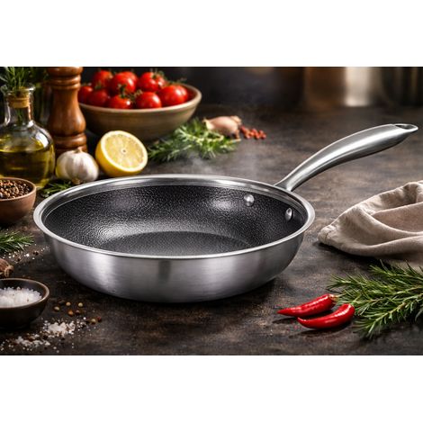Edelstahl WOK Bratpfanne 28cm Induktion-C85000480