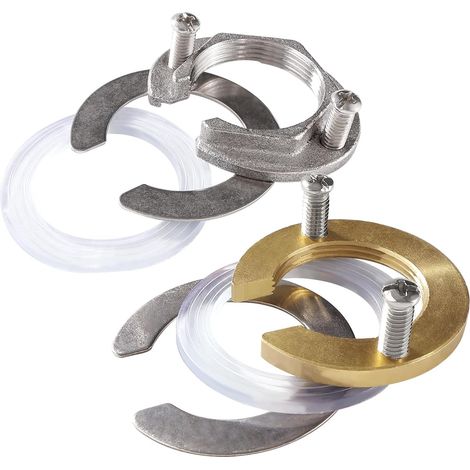 2 Pieces 31mm Tap Fixing Nut Kit, Monobloc Faucet Fixing Kit, for Hot and Cold Water Taps in Kitchen Sinks, Brass and Stainless Steel (1/5)