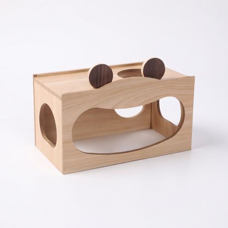 Tunnel cachette en bois pour hamster modèle 2 (1/5)
