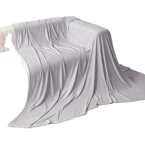 Manta refrescante, diseño transpirable, construcción ligera, 200x230cm, gris claro-a (1/2)