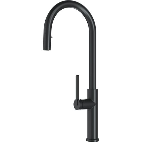 Mitigeur de cuisine avec douchette extractible Granitan Prati noir (1/5)