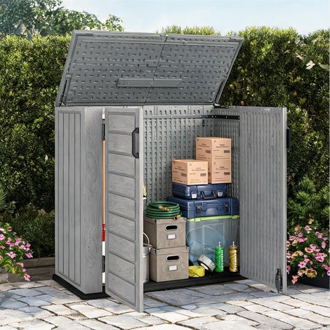 Chariot de jardin gris Claro en HDPE 142 x 67 x 119 cm (1/5)