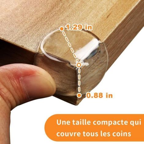 Protections Coin de Table - PVC Souple Sans BPA - Pour Bureau Berceau Cheminée Lit - Pack de 12 (1/4)