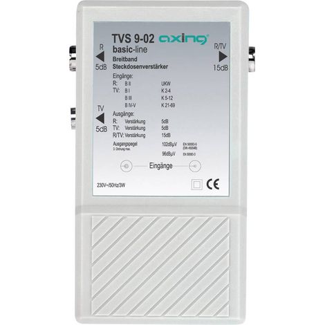 Amplificateur de prise à large bande 10 dB Axing TVS 9 A63848 (1/3)